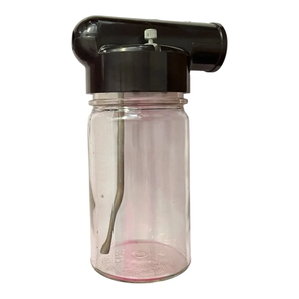 Hoover‎ Bakelite Glass Jar Atomic Retro Vacuum Cleaner Sprayer Bottle Vintage